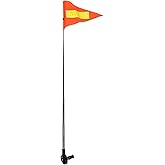 VOSAREA Golf Cart Flag Pole Reflective Golf Cart Safety Banner Telescopic Orange Safety Flag Adjustable Height Flagpole Wheelchairs
