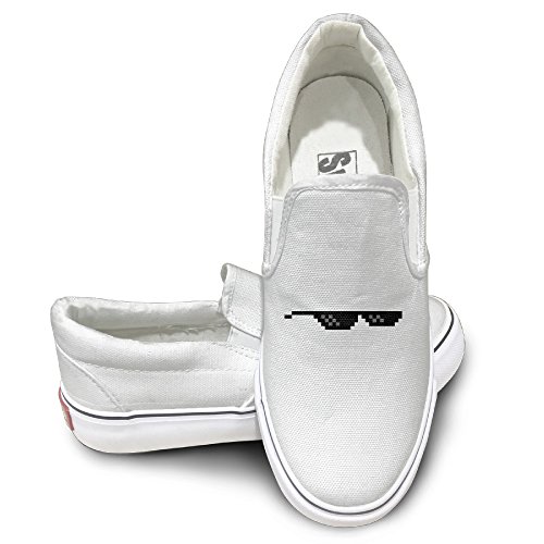EWIED Unisex Classic Dealwithit Slip-On Shoes White Size41