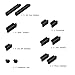 [12 Pack] Anti Dust Plug Compatible with MacBook Air 13” / MacBook Air 11” / MacBook Pro 13” 15” 2015 or Older Model (Black)