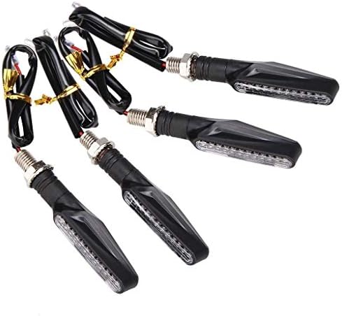 Motopanda 4Pc Motorcycle Amber Led Turn Signal Indicators Light Lamp Universal For All Bikes