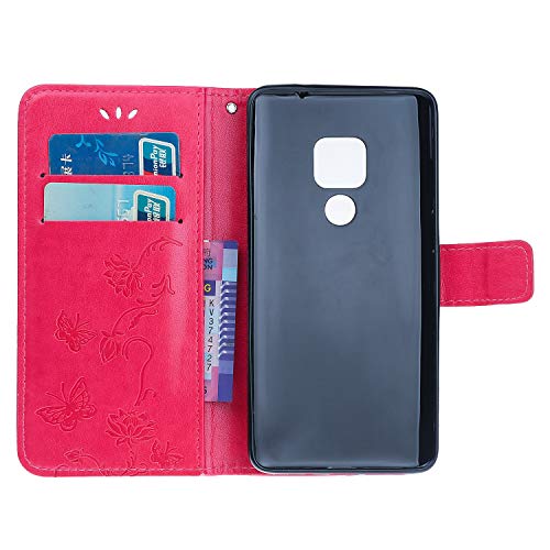 image for Elegant Embossing Butterfly Lotus Flowers Pattern Slim Flip Wallet Cas