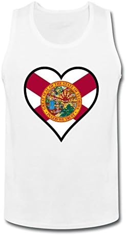Gsdace Men's Florida State Flag Within A Heart Tank Top S