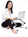 Portable Adjustable Aluminum Laptop Desk/Stand/Table Vented Notebook-Macbook-Ultra Light Weight Ergonomic TV Bed Lap Tray Stand Up/Sitting-Silver