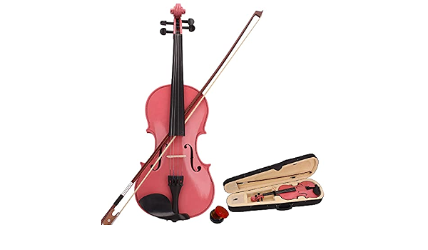 Amazon.com: Juego de violín barato 3/4 violines acústicos para  principiantes, instrumentos musicales de madera de arce maciza violín con  funda suave, lazo, colofonia y puente extra (rosa) : Instrumentos Musicales