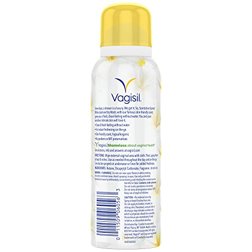 Vagisil Scentsitive Scents Feminine Dry Wash Deodorant Spray for