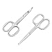 Beard and Nose Hair Scissors, 3.7” Stainless Steel Professional Facial Hair Eyebrow Eyelashes Ear Hairs and Moustache Scissors Trimmer 2 Pieces by NATUREBELLE