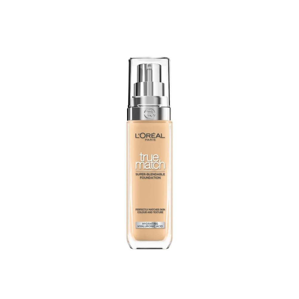 L'Oreal Paris Foundation True Match Liquid Foundation 4W with Hyaluronic Acid & SPF 16 30ml