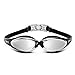 Olympia Nation Pro Swim Goggles - Black with Mirrored Lenses