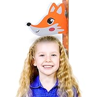 Zoolandor Height Growth Chart for Kids Fox Wall Decor