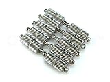 8 CleverDelights Magnetic Jewelry Clasps - Spiral Style - Platinum Silver Color - Necklace Converter