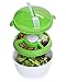 All in One Salad To-Go Container - Portable & Airtight Canister with Dressing Compartment, Multiple Top Storage & Attachable Fork