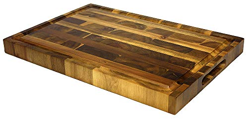 Mountain Woods Acacia Hardwood End Grain Cutting Board with Juice Groove