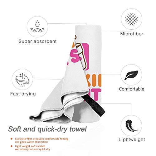 RGFDF-55x275In-Oversize-Quick-Dry-Towel-Set-2-Pack-Dun-Kin-Do-Nut-Super-Absorbent-Lightweight-Portable-Bath-Towel-for-CampingSportsTravelFitness