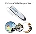 Hapyia Wireless Lightweight Bluetooth Headset, Up to 24 Hours Talk Time and 22 Hours Music Time, Built-in Microphone (White)
