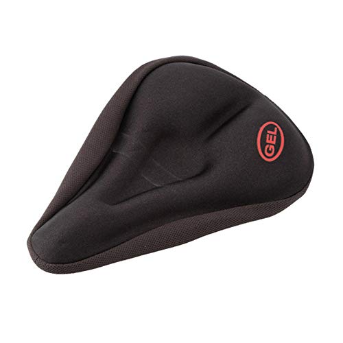 EraseSIZE Comfortable Exercise Bike Seat Cover Professional Large Wide Big Bum & Gel Padded Bicycle Saddle Cushion for Women Men – Fits Cruiser and Stationary Bikes, Indoor Cycling