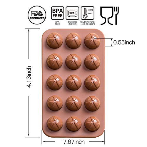 Aokinle Silicone Chocolate Molds,Candy Molds-5 Pack,Mini Baking Molds Non Stick,Hard Gummy Candy,BPA Free Candy Making Mold