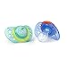 Chicco Flair Orthodontic BPA-Free Pacifier with Reusable Sterilizing Case, 2-pack, Teal/Blue, 12m+
