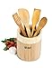 BRAVIT Good Grips Large Bamboo Rotating Spatula/Utensil Holder