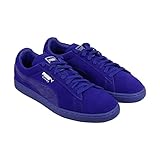 PUMA Men's Suede Classic Mono Reptile Fashion Sneaker, Mazarine Blue-Puma Silver, 11 M US