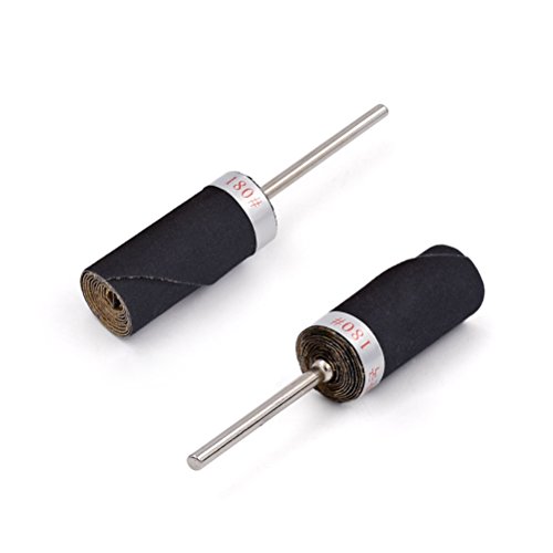 Sanding Drums Sleeves - GOXAWEE Sanding Grinding Ratory Tool Accessories, Sandpaper Polishing Burs Stick Roll for Metalworking, Woodworking - 10 Different Grit 180-7000 - Thumbnail 3