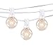 50Feet Bubble String Lights with 50 Clear Bubble Bulbs for Indoor Or Outdoor Commercial Decor, Warm White Globe String Lights Perfect for Backyard Garden Pergola Umbrella, White