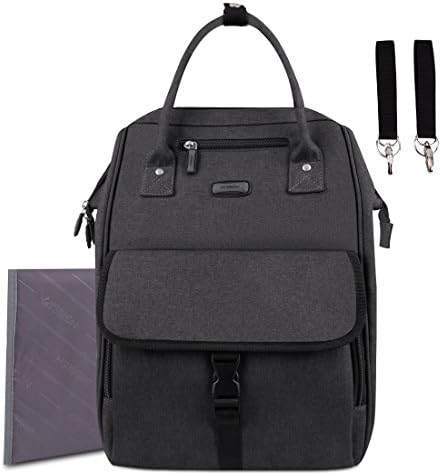 Waterproof Diaper Bag Backpack, Multi-functional Moms &amp; Dads Nappy Bags, Travel Knapsack for Baby Care, Large Capacity, Insulated Pocket (Black)