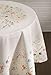 Maison d'Hermine Table Cloth Round Table 100% Cotton Tablecloth for Dining Room, Farmhouse, Home, Hotel, Parties & Wedding - Ideal for Easter Decorations Spring & Summer (Colmar, 63