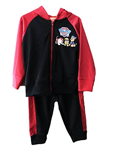 red and black jogging suit