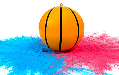 Photo 1 of Gender Reveal Basketball with Powder | Exploding Basketballs Kit | Includes Both Pink and Blue Color Packs + One Basketball Shell