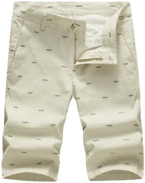 New Fashion Mens Linen Shorts NEW Summer Brand Men Shorts Homme Stylish Print Casual Beach Shorts Men Short Pants 28~40