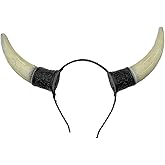Furimuk Halloween Demon Horns Headband Devil Sheep Horns Headband Goat Horn Hairband for Halloween Christmas Dress Up Hair Accessories Adult Costume Cosplay Photo Shoot