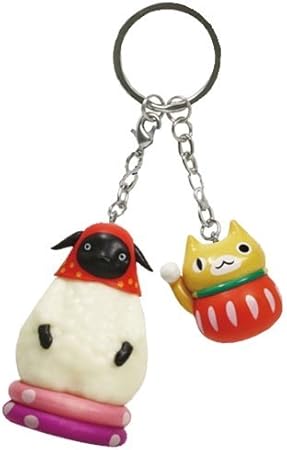 Amazon やんやんマチコ ネコダルマ ダブルキーホルダー キャラクターグッズ通販 アニメ 萌えグッズ 通販