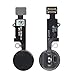 MMOBIEL Homebutton for iPhone 7 Plus (Black/ Jet Black) with flex cable Metal Bracket installed 3x screws incl 3x screwdriver