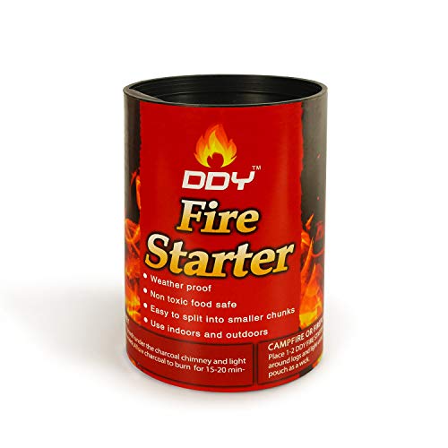 Fire Starter Squares 100, Fire Starters for Fireplace, Wood Stove & Grill, Barbecues Camp Fires Pit Charcoal Starters 100 Per Tube