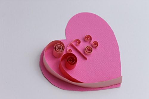 Pink Heart Quilled Card/Gift Tag