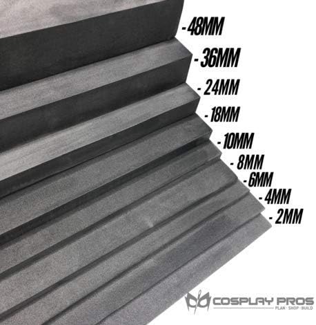Cosplay Pros EVA Foam High Density Flat Sheet | 23.6" & 23.6" Lengths | 38kg/m3 Hardness (18mm - Thickness)