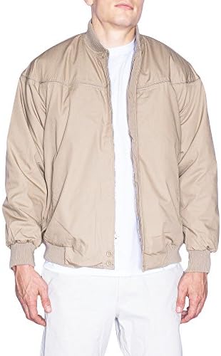 Maxxsel Mens Eisenhower Jacket Zip Up High Performance Sportswear (Large,Khaki)
