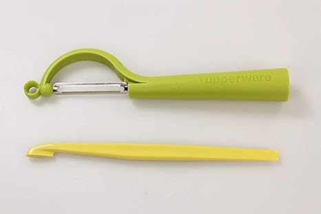 TUPPERWARE Schälfix Schäler grün D82 Sparschäler Flachschliff + Orangenschäler 32186