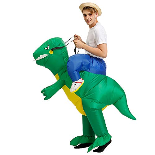 Zi Xi & Zi Qi Aufblasbares Kostüm Carry-me Huckepack Dinosaurier Cosplay für Fasching Erwachsene