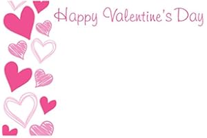 BURTON+BURTON Burton & Burton Enclosure Card Happy Valentine Day Hearts Pack of 50 Party Supplies