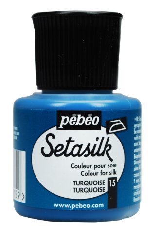 Pebeo Setasilk Silk Painting 45-Milliliter Bottle, Turquoise