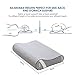 wavveUziz Contour Memory Foam Pillow - Orthopedic Cervical Pillows for Neck Pain, Neck Support for Back, Side Sleepers - Bamboo Charcoal Bed Pillows with Washable Zippered Cover - Standard Size
