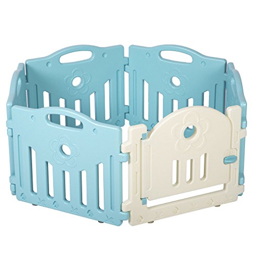 Baby Playpen Kids 6 Panel Safety Play Center Yard Home Indoor Outdoor Pen