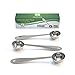 Apace Living Tea Scoop (Set of 3) - Stainless Steel Measuring Spoons for Loose Leaf Tea, Coffee and More (M, Silver)