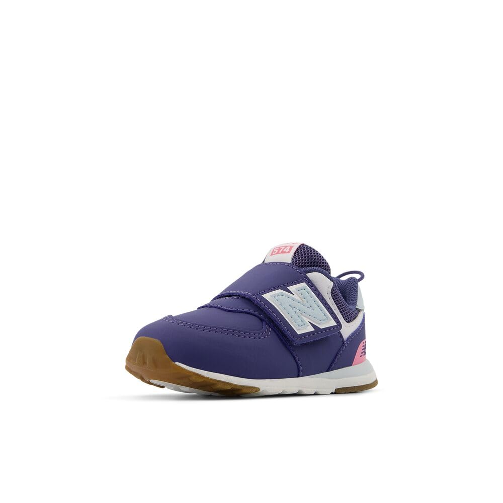 New Balance Kid's 574 V1 New-B Hook and Loop Sneaker, Dream State/Frosted Glass, 3.5 XW Infant Image