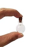 TAI DIAN Mini Cute Glass Bottles Pendants Round