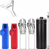 OMO Snuff Kit 2 Glass Snuff Bullet(White)2 Metal