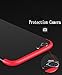 ATRAING iPhone 6 Case, iPhone 6s Case,Ultra-Thin PC Hard Hard Ultra-Thin Shockproof PC 3 in 1 Velvet Touch Fingerprint-Proof Anti-Slip Anti-Marks Cover for iPhone 6/6s 4.7inch (Red+Black+Red)