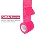 RISEN Cohesive Bandage 2” x 5 Yards, 6 Rolls, Self Adherent Wrap Medical Tape, Adhesive Flexible Breathable First Aid Gauze Ideal for Stretch Athletic