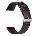 Lamshaw Leather Strap Replacement Band for Garmin Vivomove HR/Garmin Vivoactive 3 Band (Leather-Coffee)